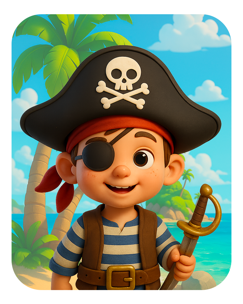 invitation interactive anniversaire Jeu Pirate Trésor
