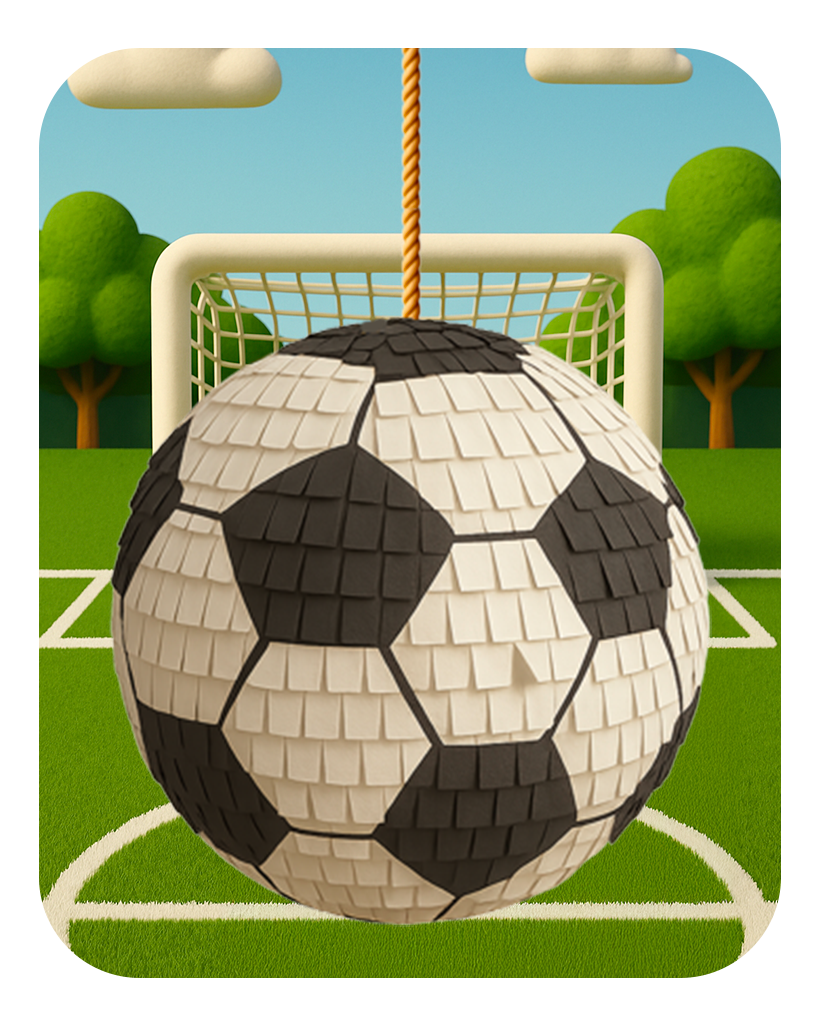 invitation interactive anniversaire Jeu pinata foot